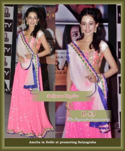 Bollywood Actress Amrita Rao in Beautiful Pink Lehenga-0