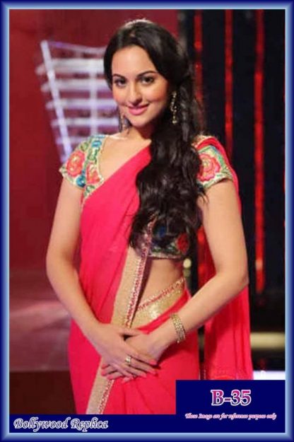 Gorgeous Actress Sonakshi Sinha in a Bright Red Saree-0