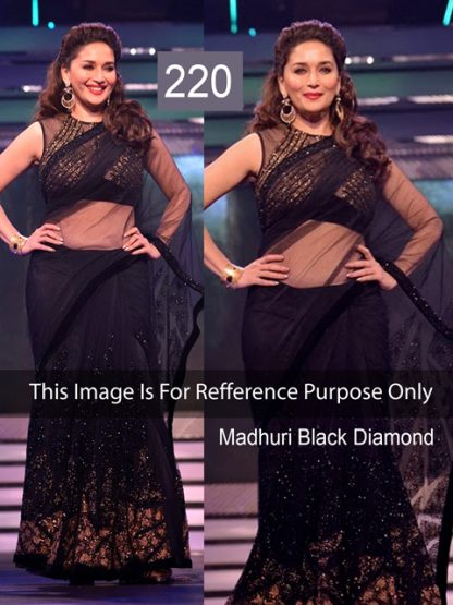 Buy Madhuri Dixit’s Black Saree with Heavy Blouse-0