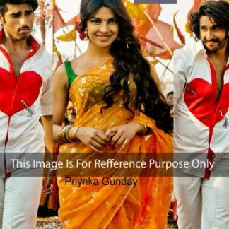 Priyanka Chopra Designer Orange Saree In Gunday-0