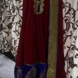 Beautiful Anarkali Salwar Suit in Maroon Color-0