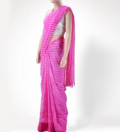 Beautiful Rajasthani Leheriya Saree in Pink Color-0