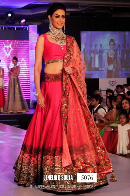 Bollywood Replica Genelia D’Souza Designer Pink Lehenga-0