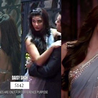 Jai Ho Bollywood Replica Daisy Shah Grey Net Saree-0