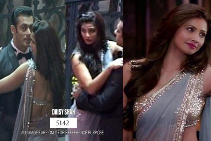 Jai Ho Bollywood Replica Daisy Shah Grey Net Saree-0