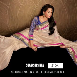 Bollywood Replica Sonakshi Sinha Designer Beige Silk Saree-0