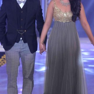 Bollywood Replica Sonakshi Sinha in Stunning Designer Grey Gown-0