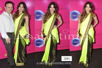 Neon Colour is in, Stunning Neon Colour Saree-0